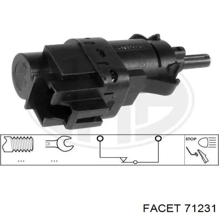 Датчик включення стопсигналу 71231 Facet