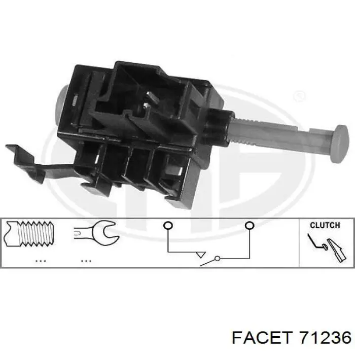 Датчик включения сцепления Facet 71236 цена, от 10.82 USD