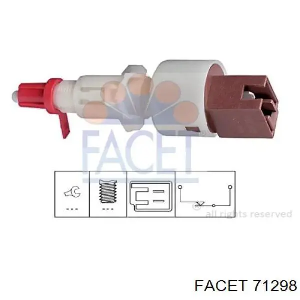 Датчик включения сцепления Facet 71298 цена, от 10.97 USD