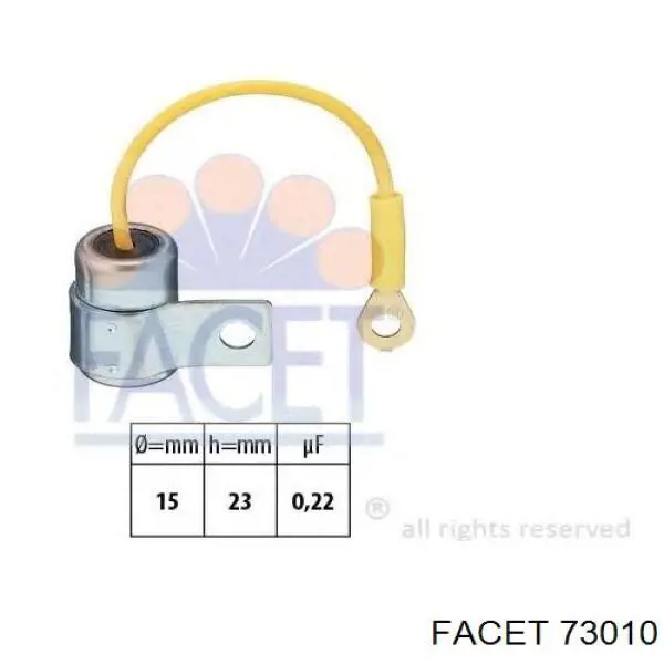 Датчик температуры охлаждающей жидкости 73010 Facet
