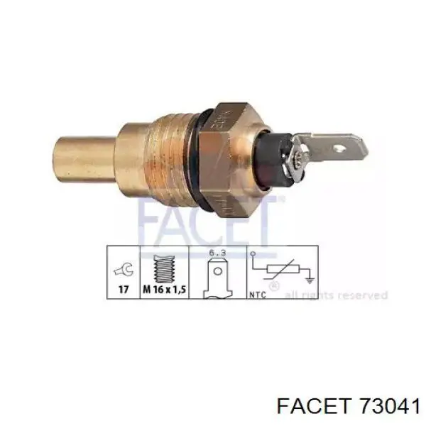 Sensor de temperatura del refrigerante 73041 Facet