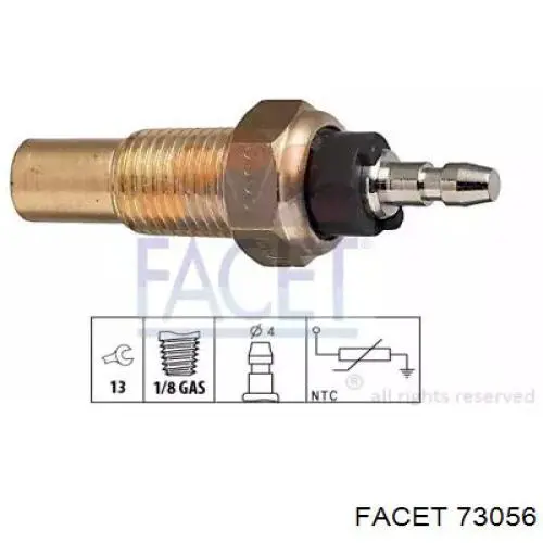 Датчик указателя температуры охлаждающей жидкости Facet 73056 цена, от 5.81 USD