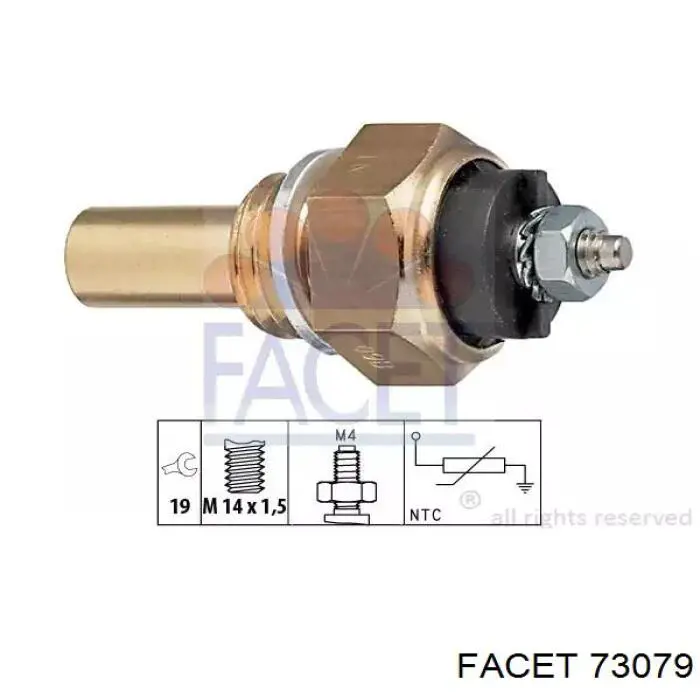 Датчик указателя температуры охлаждающей жидкости Kavo Parts ECT8504 цена, от 4.09 USD