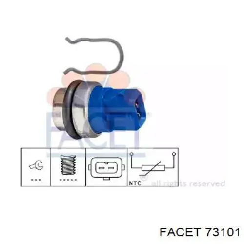 Sensor de temperatura del refrigerante 73101 Facet