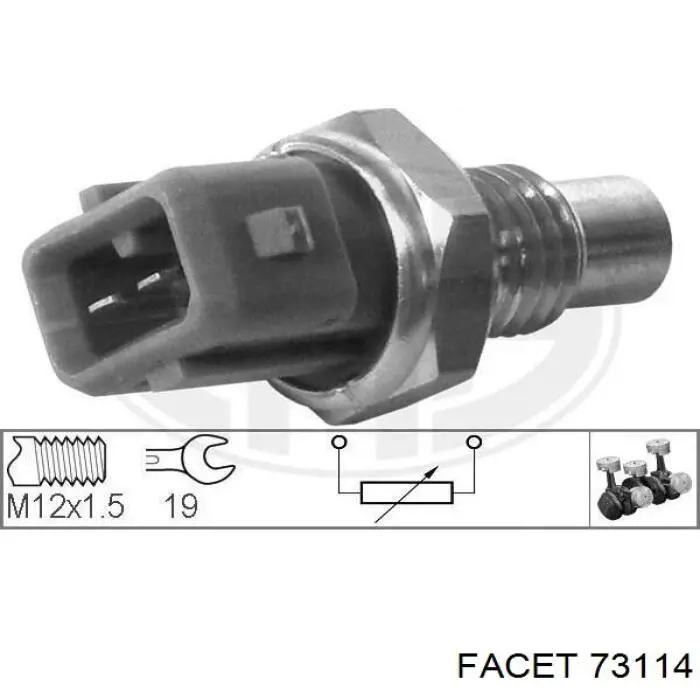 Датчик температури охолоджуючої рідини 73114 Facet