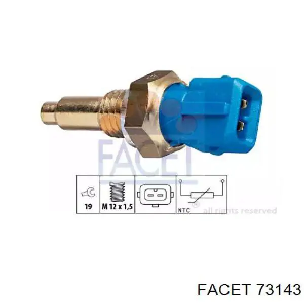 Датчик температури охолоджуючої рідини 73143 Facet