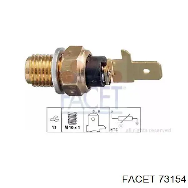Датчик температуры масла двигателя Facet 73154 цена, от 5.55 USD