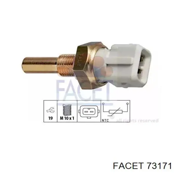 Датчик температуры охлаждающей жидкости 73171 Facet