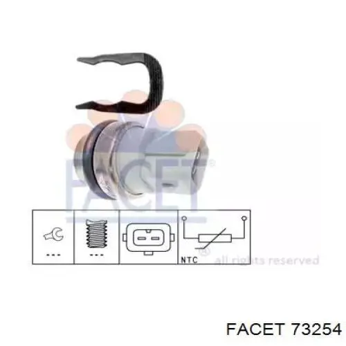 Датчик температуры охлаждающей жидкости, на приборе Facet 73254