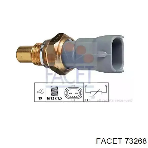 E08-0028 Polcar датчик температуры охлаждающей жидкости (включения вентилятора радиатора)