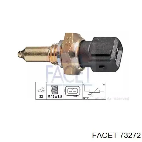 Sensor de temperatura del refrigerante 73272 Facet