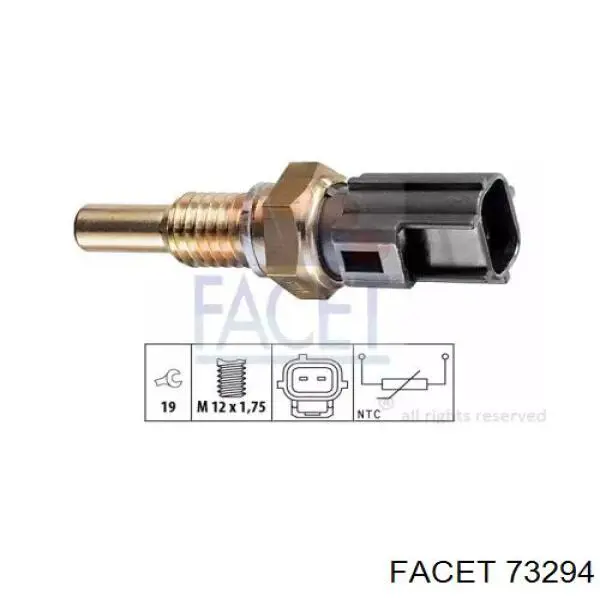 Датчик температуры охлаждающей жидкости 73294 Facet