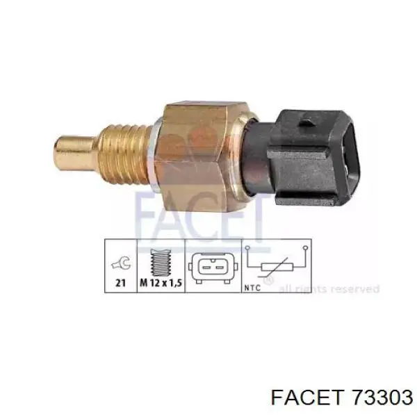 73303 Facet датчик температуры охлаждающей жидкости