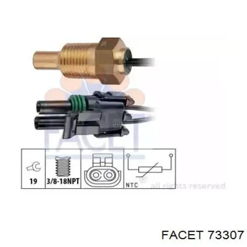 Датчик температуры охлаждающей жидкости 8933002383 Renault (RVI)