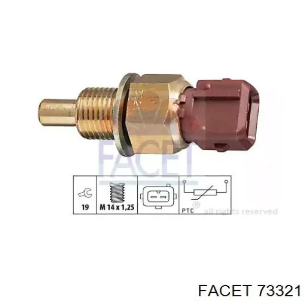 Датчик температури охолоджуючої рідини 73321 Facet