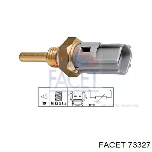 Датчик температуры охлаждающей жидкости 73327 Facet