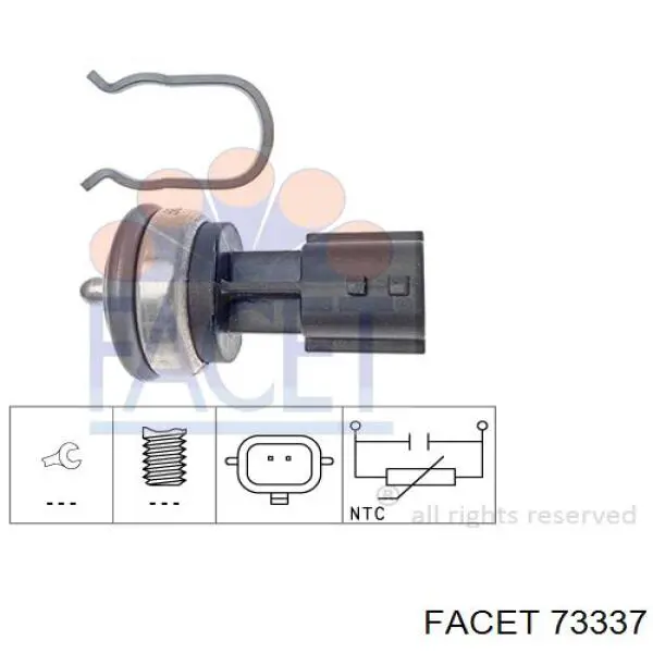 Sensor de temperatura del motor 73337 Facet