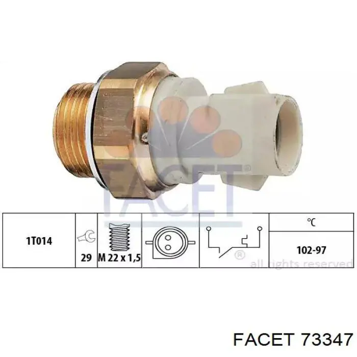 Датчик температуры радиатора Facet 73347 цена, от 11.50 USD