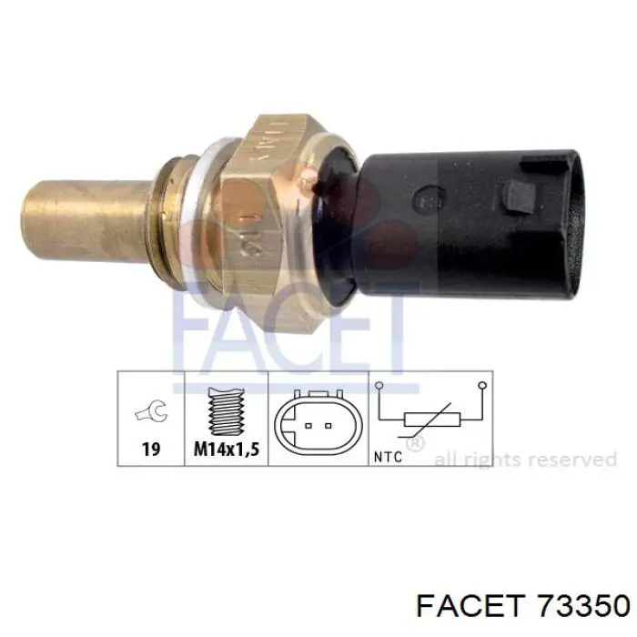 Sensor, temperatura combustible 73350 Facet