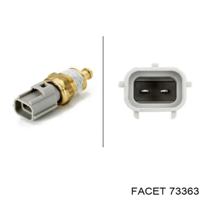 Sensor de temperatura del refrigerante 73363 Facet