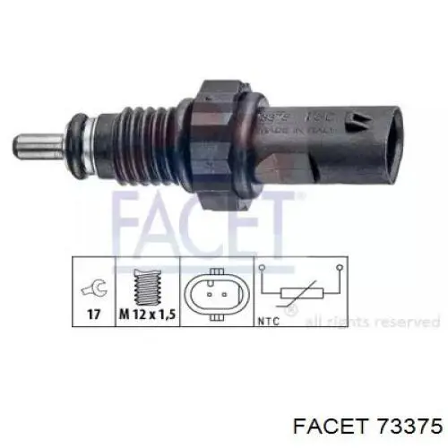 73375 Facet sensor de temperatura do fluido de esfriamento