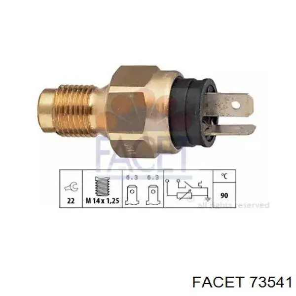 Датчик температуры охлаждающей жидкости 73541 Facet