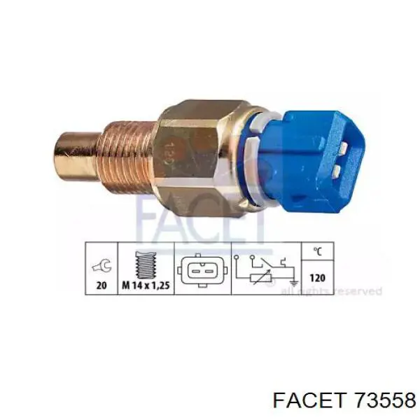 Датчик температуры охлаждающей жидкости 5090507 Autotechteile