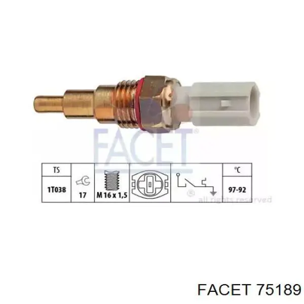 Датчик температуры радиатора Facet 75189 цена, от 9.35 USD