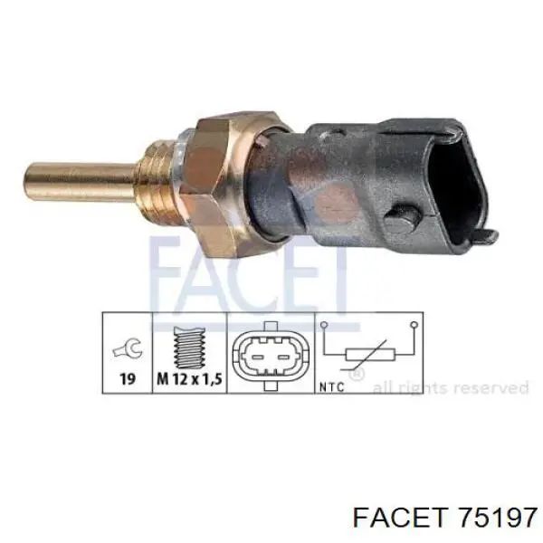 75197 Facet Датчик радиатора