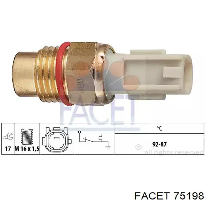 TS378 Standard датчик температуры охлаждающей жидкости (включения вентилятора радиатора)