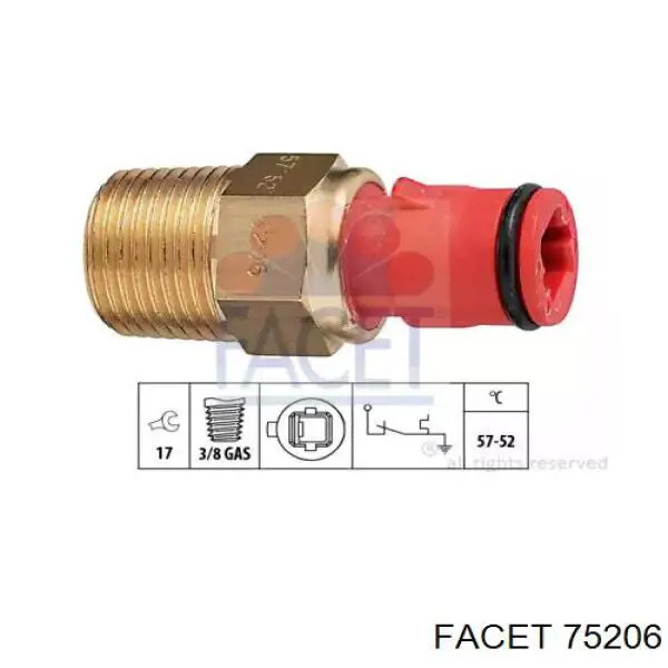 Датчик включения вентилятора радиатора TS425 Standard