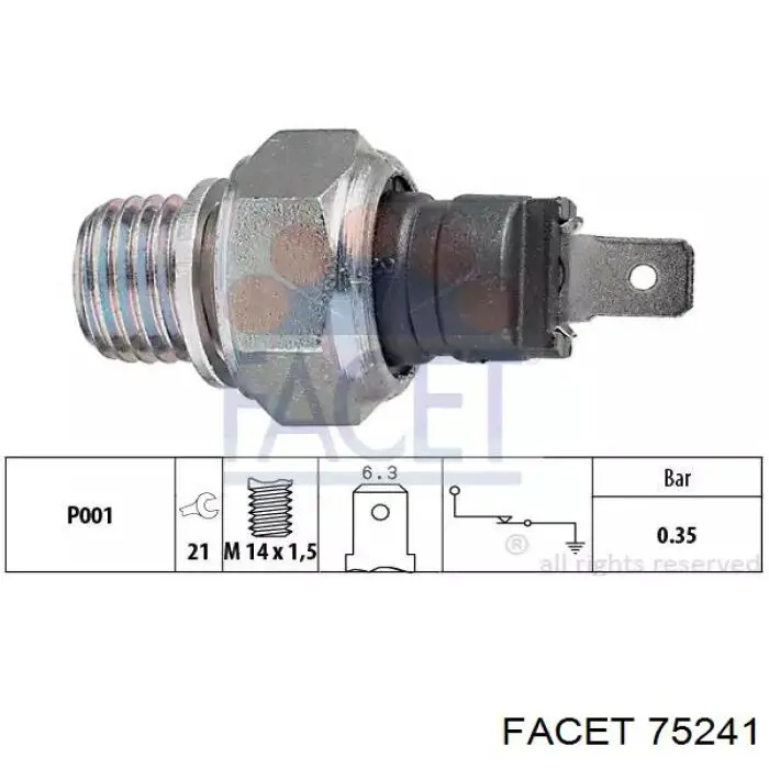 Датчик включения вентилятора 75241 Facet