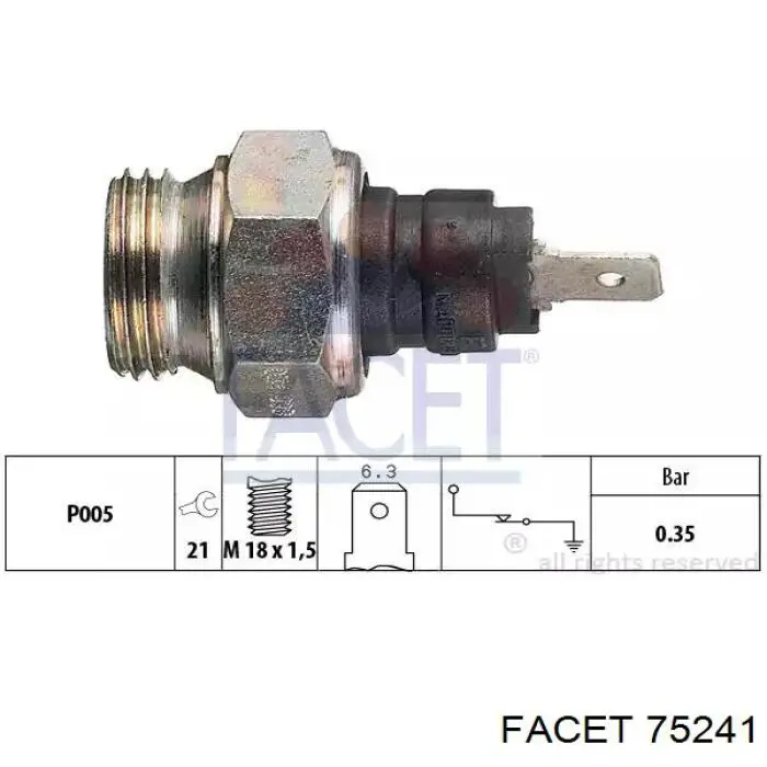 75241 Facet Датчик радиатора