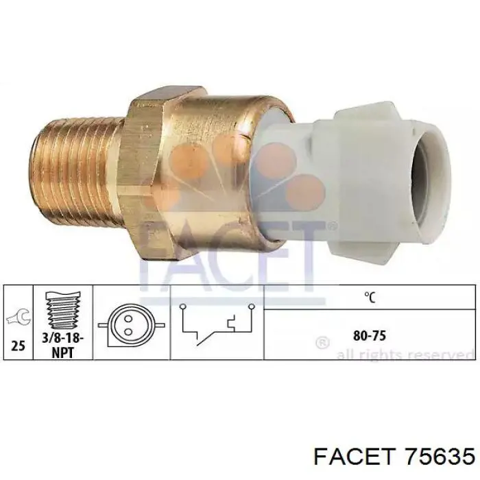 Датчик температуры радиатора Facet 75635 цена, от 9.06 USD