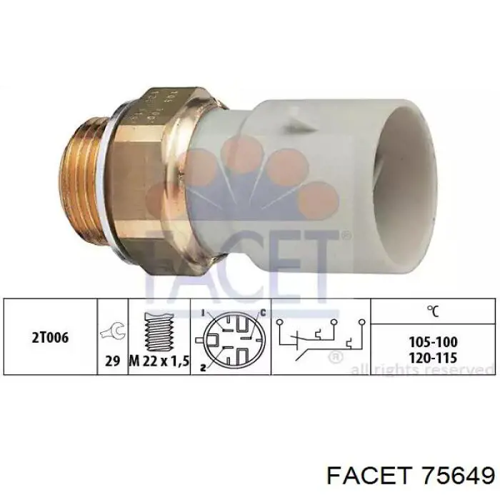 1846325 Market (OEM) датчик температуры охлаждающей жидкости (включения вентилятора радиатора)