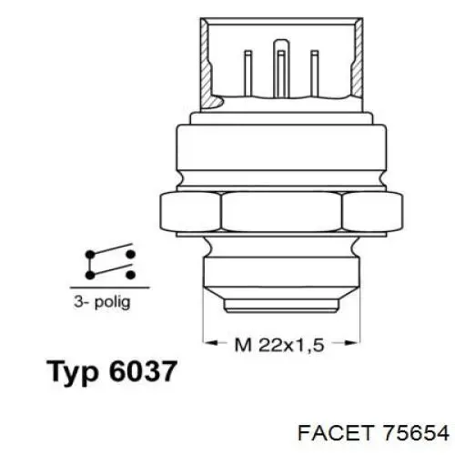 Датчик температуры радиатора Vika 99591810101 цена, от 5.12 USD