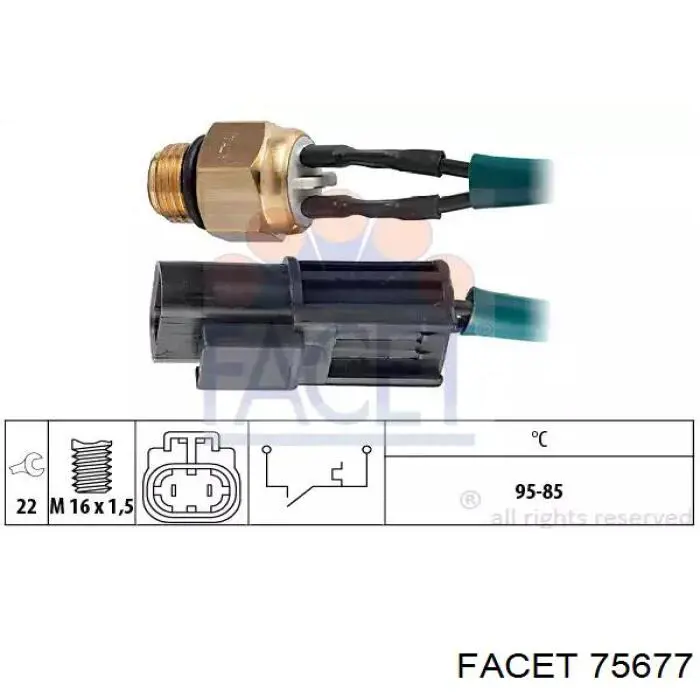 Датчик температуры радиатора Facet 75677 цена, от 13.88 USD