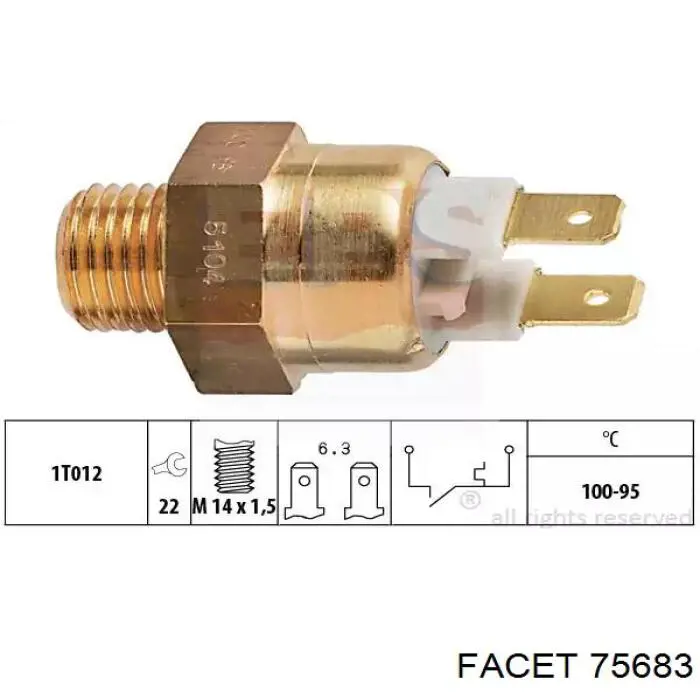 Датчик включения вентилятора 75683 Facet