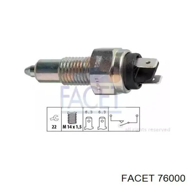 Датчик включения фонарей заднего хода 76000 Facet