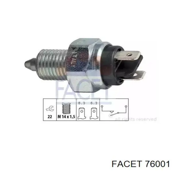 Датчик включения фонарей заднего хода 0060501196 Fiat/Alfa/Lancia