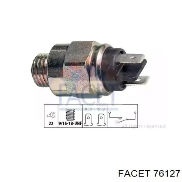 Датчик включення ліхтарів заднього ходу 76127 Facet