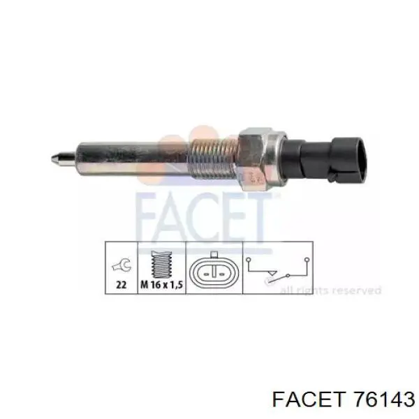 Датчик включения фонарей заднего хода 76143 Facet