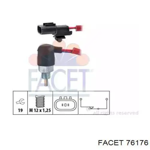 Датчик включения фонарей заднего хода MMD738316 Mitsubishi