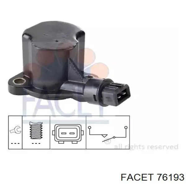 7.6193 Facet датчик включения фонарей заднего хода