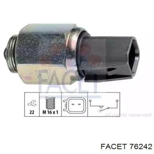 Датчик фонарей заднего хода Facet 76242