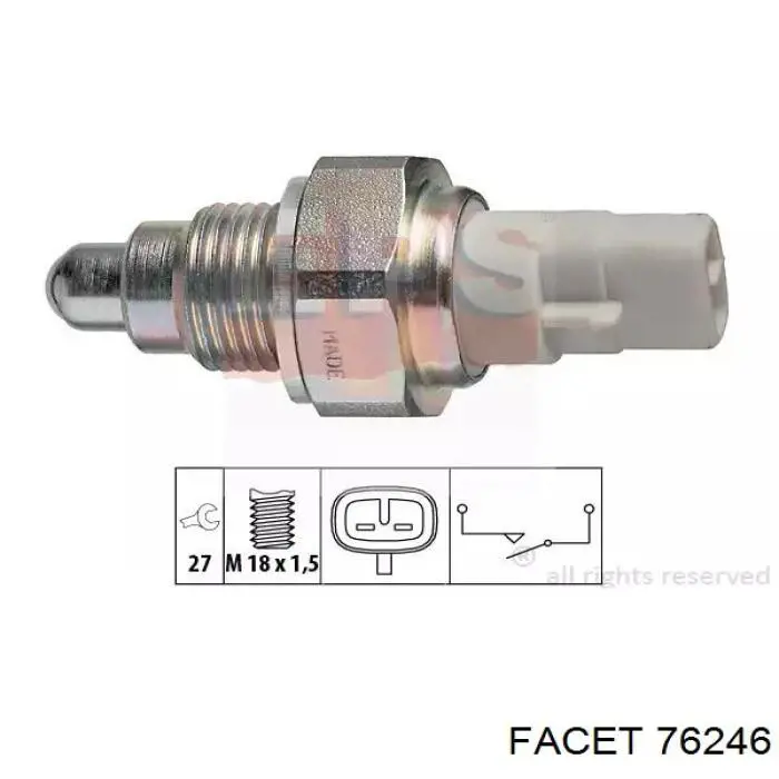 Compre 76246 Facet Sensor de ativação das luzes de marcha à ré