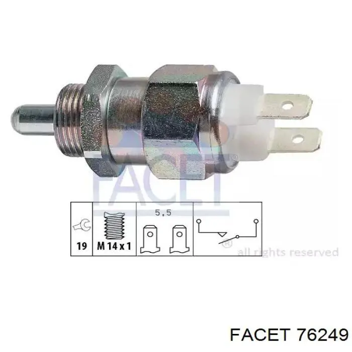 Датчик фонарей заднего хода Facet 76249