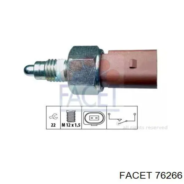 Датчик включення ліхтарів заднього ходу 76266 Facet