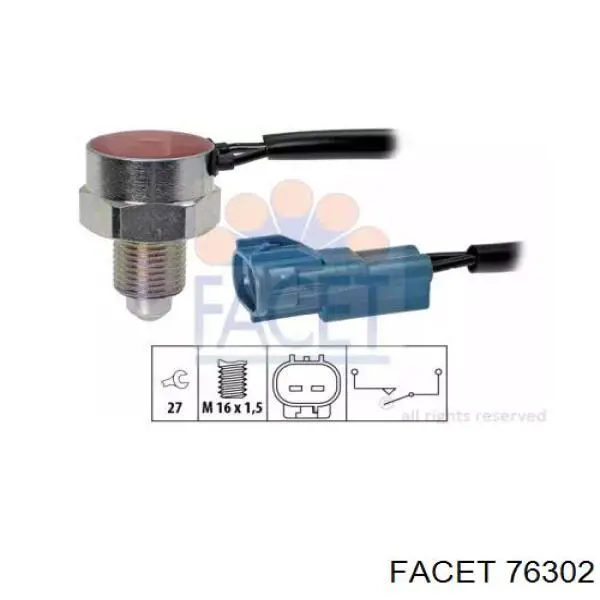 Датчик включения фонарей заднего хода 76302 Facet