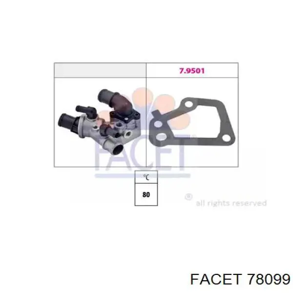 Корпус термостата 78099 Facet